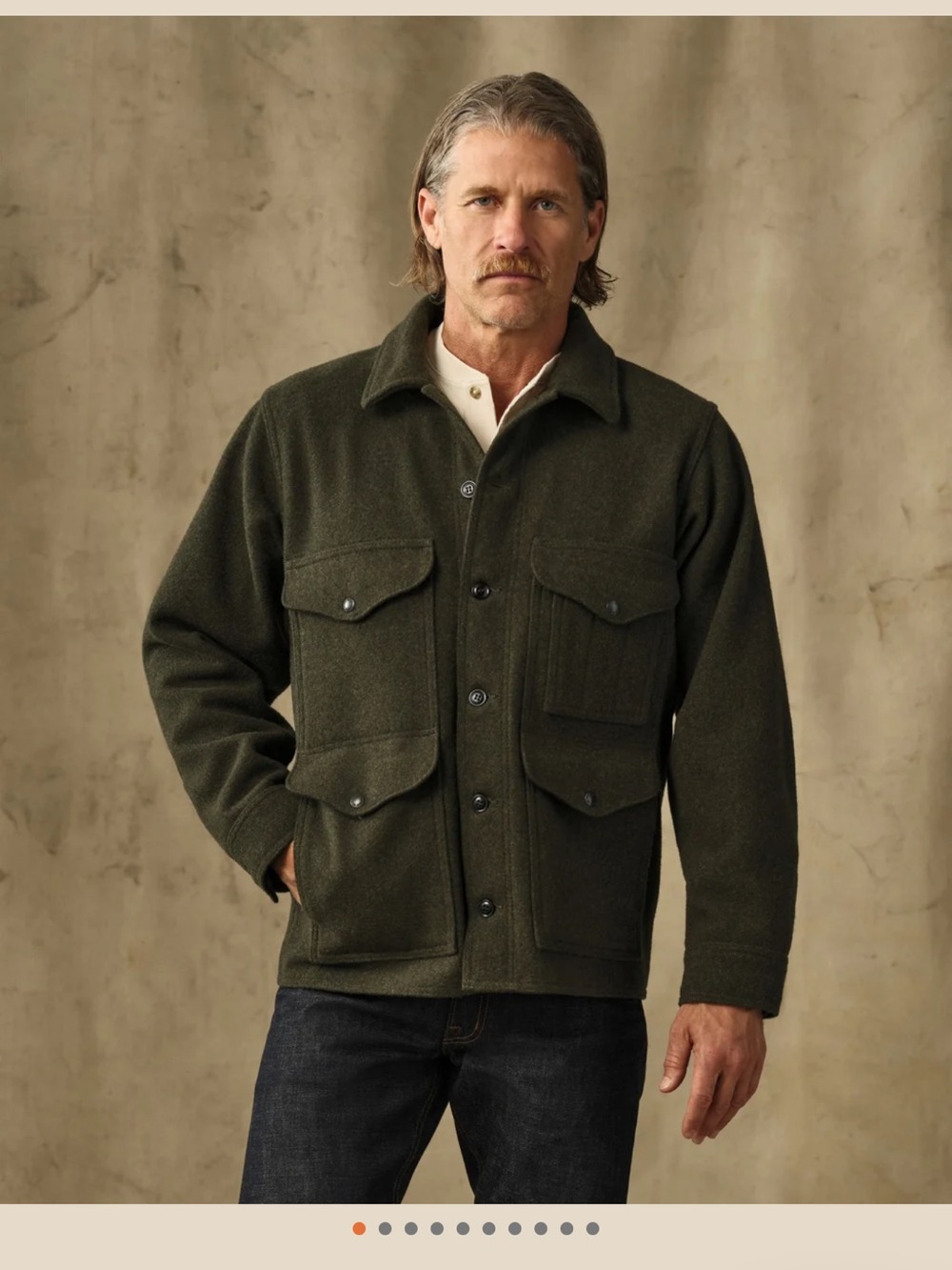 Men's Olive Green Utility Wool cruiser
